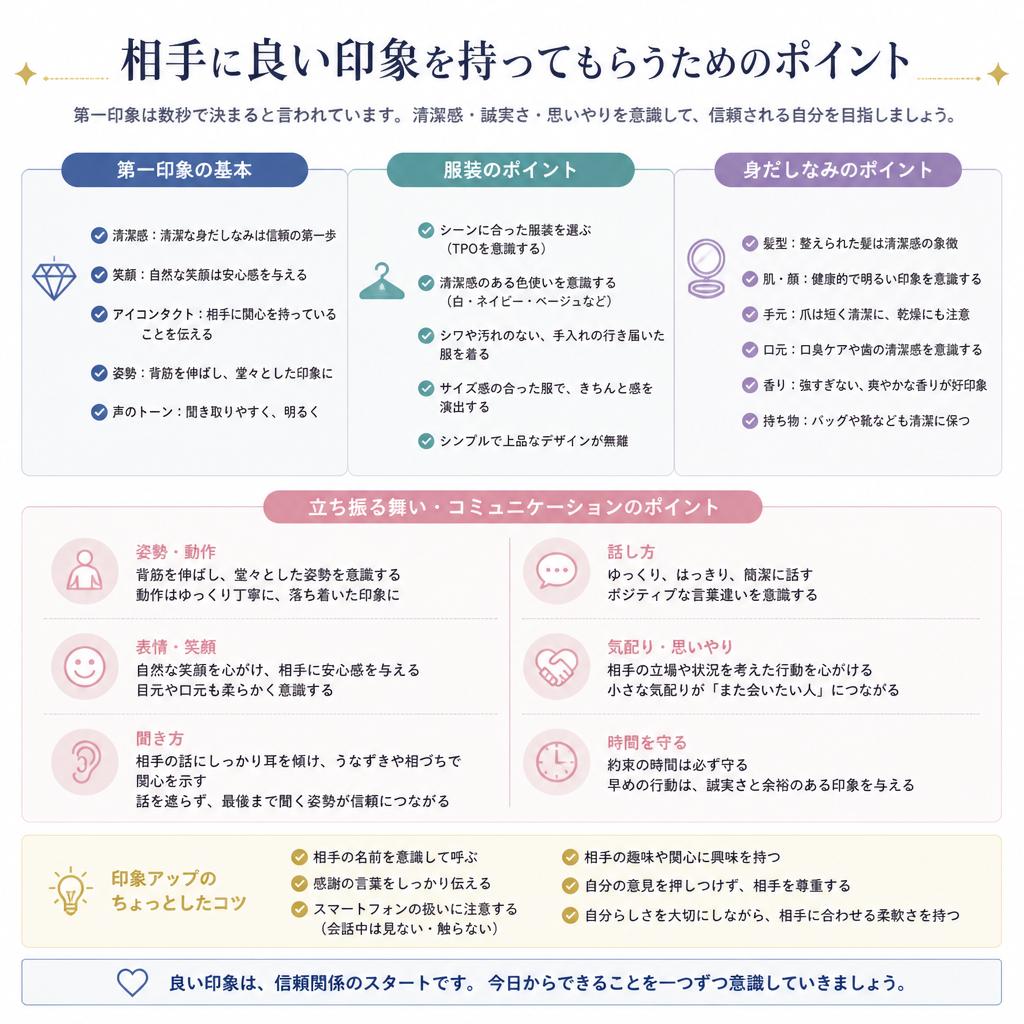 2. 好印象を与える第一印象のコツ