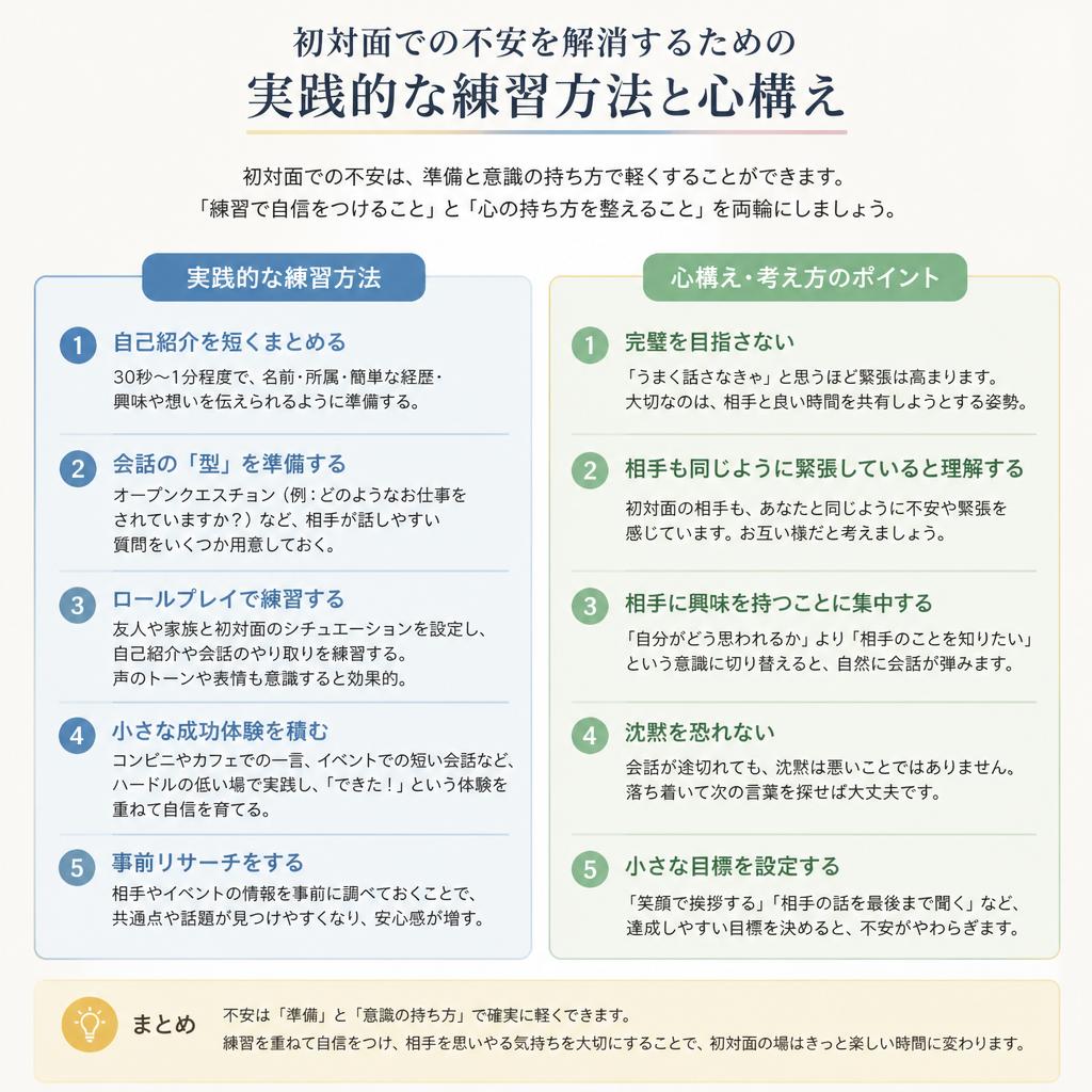 5. 人見知りでも安心！会話を続けるための練習法