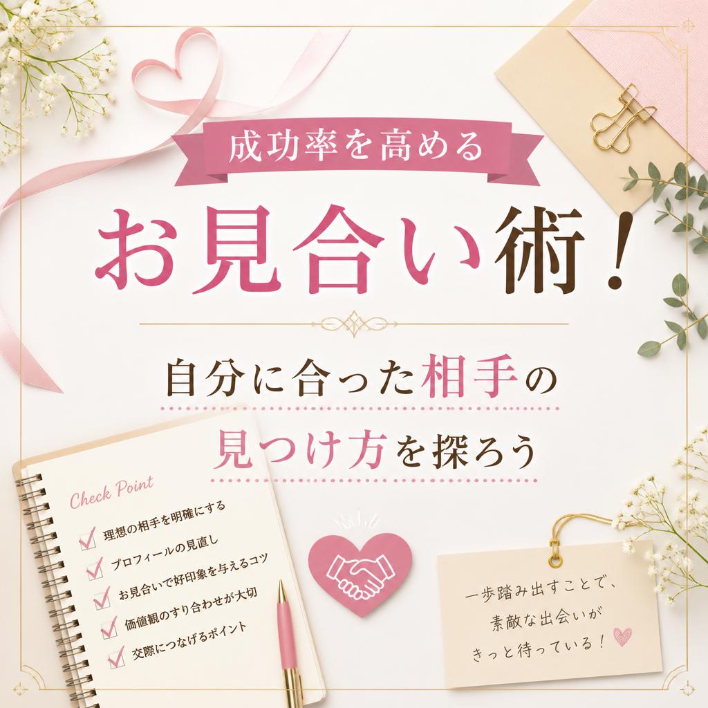 成功率を高めるお見合い術！自分に合った相手の見つけ方を探ろう