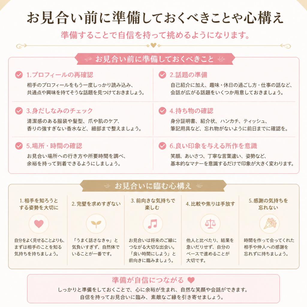 お見合い前の準備