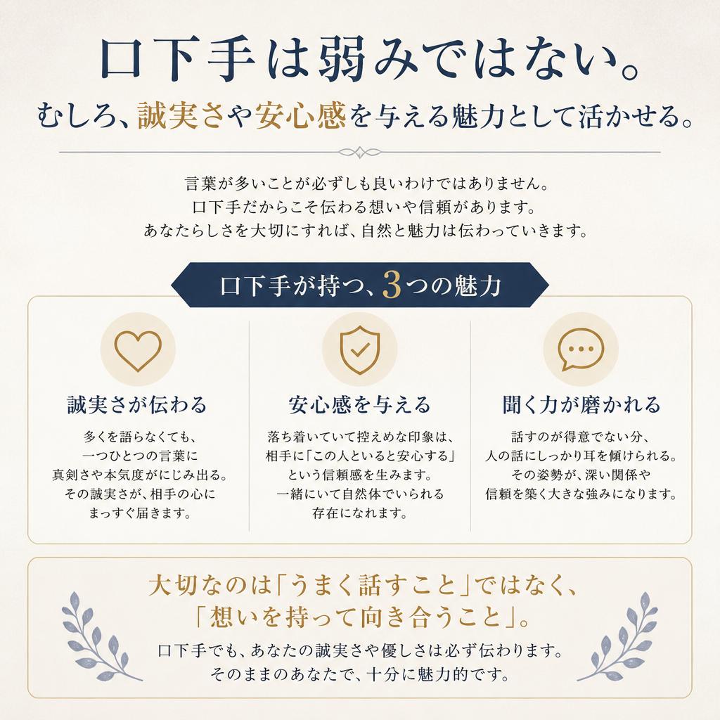 口下手でも大丈夫な理由