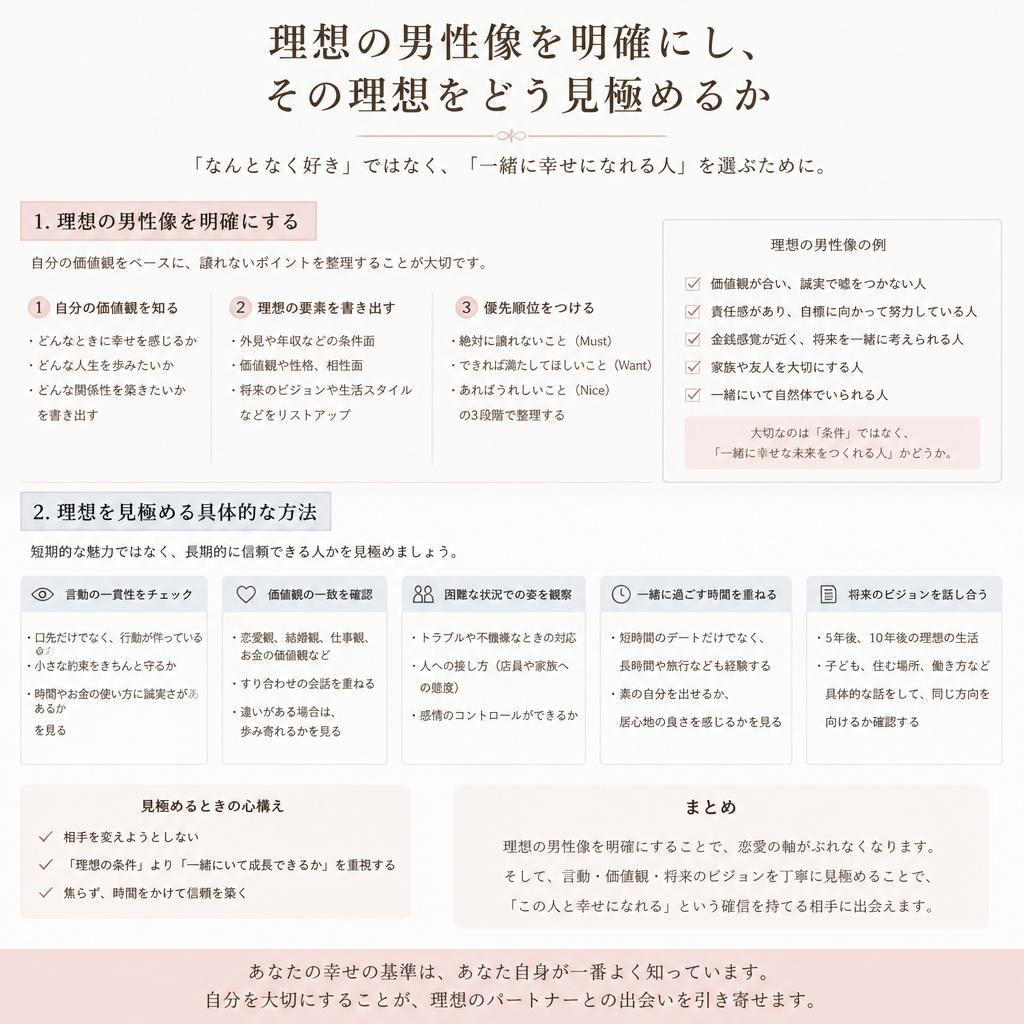 男性の理想を見極めるためのステップ