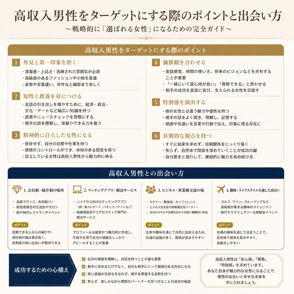 高収入男性との出会いについて