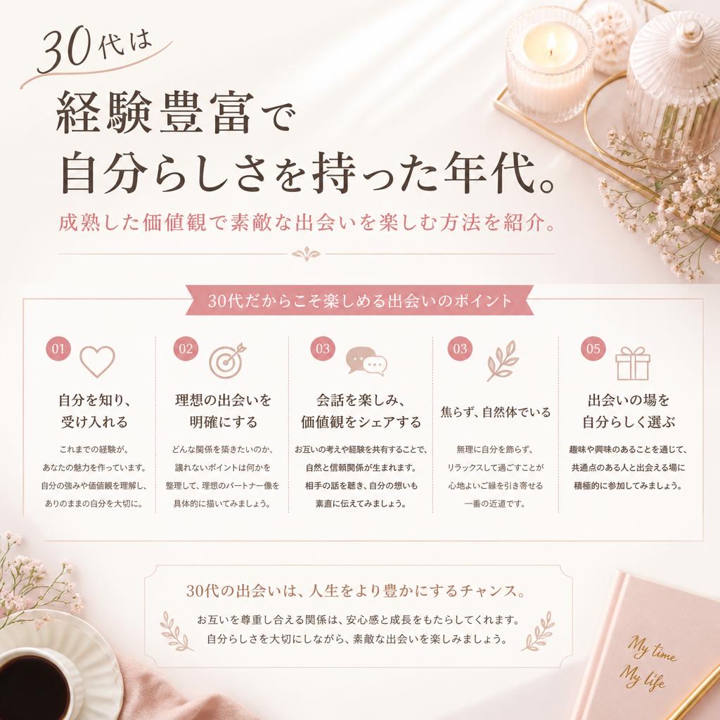 2. 30代ならではの婚活の魅力