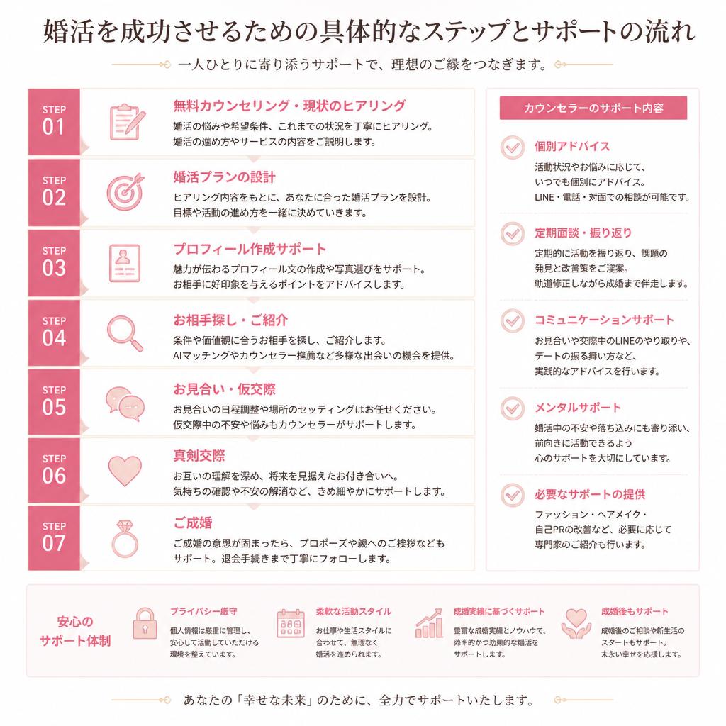 成功する婚活のステップ