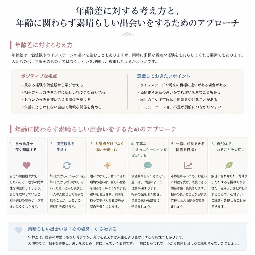 年齢差を考慮した出会い方