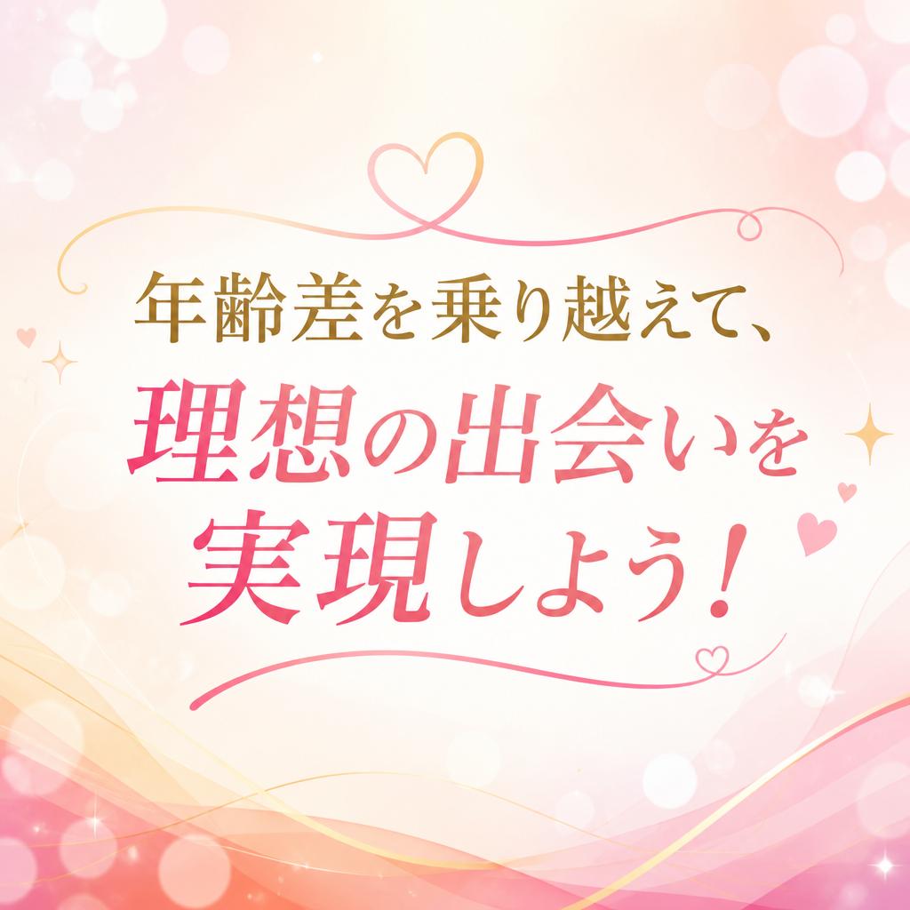 年齢差を乗り越えて、理想の出会いを実現しよう！