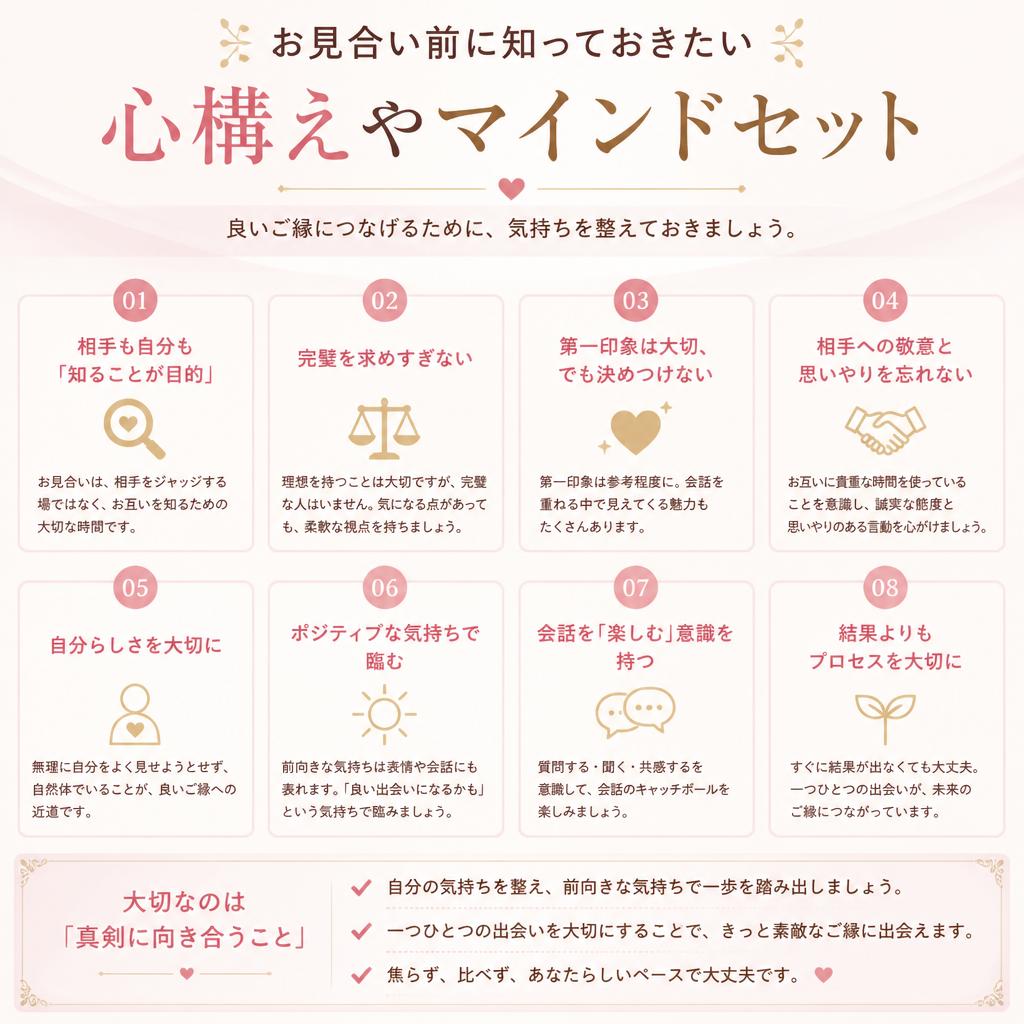 2. 初めてのお見合いに向けた心構え