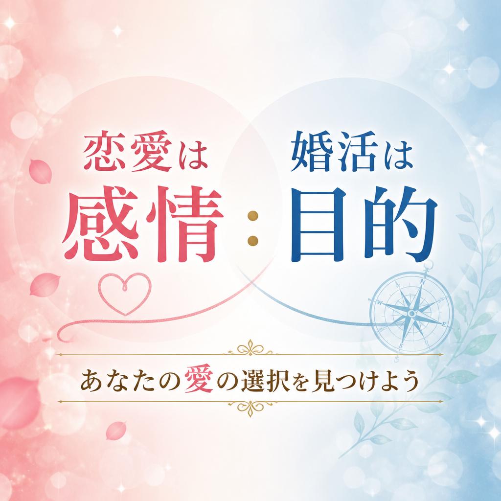 恋愛は感情、婚活は目的：あなたの愛の選択を見つけよう