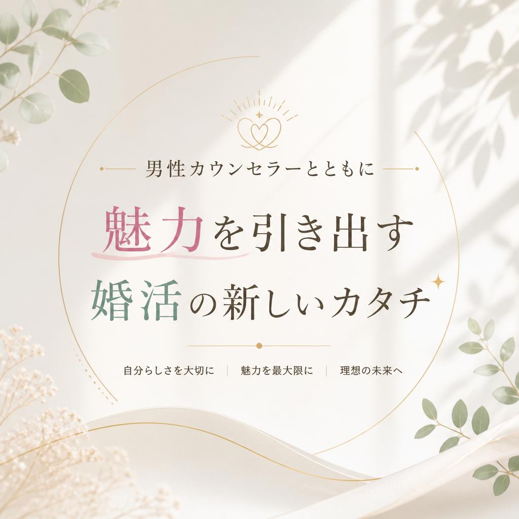 男性カウンセラーとともに魅力を引き出す婚活の新しいカタチ