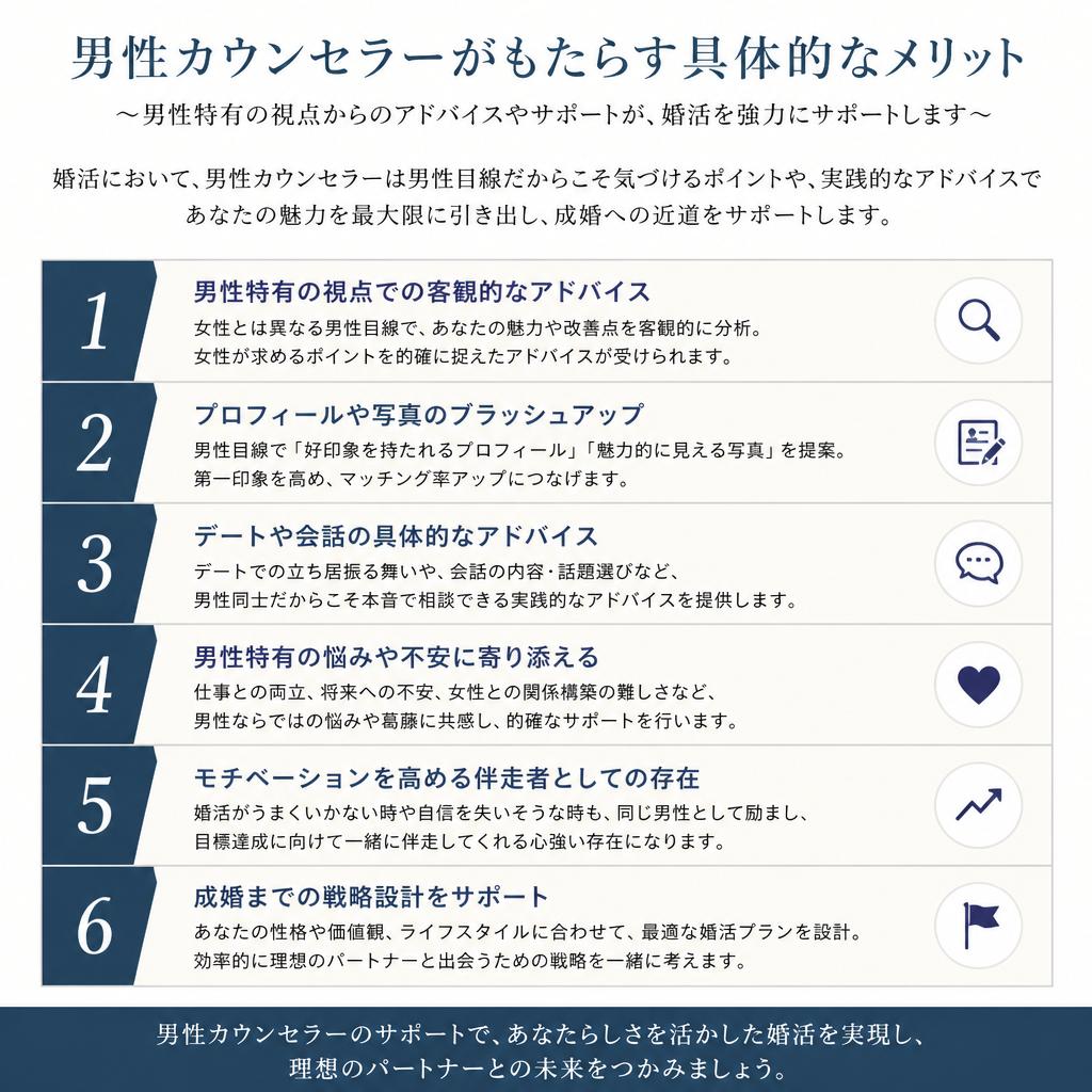 男性カウンセラーのメリット