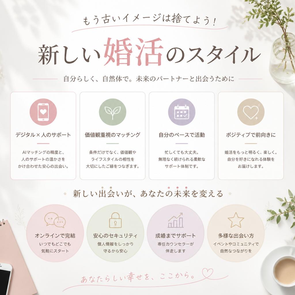 もう古いイメージは捨てよう！新しい婚活のスタイル