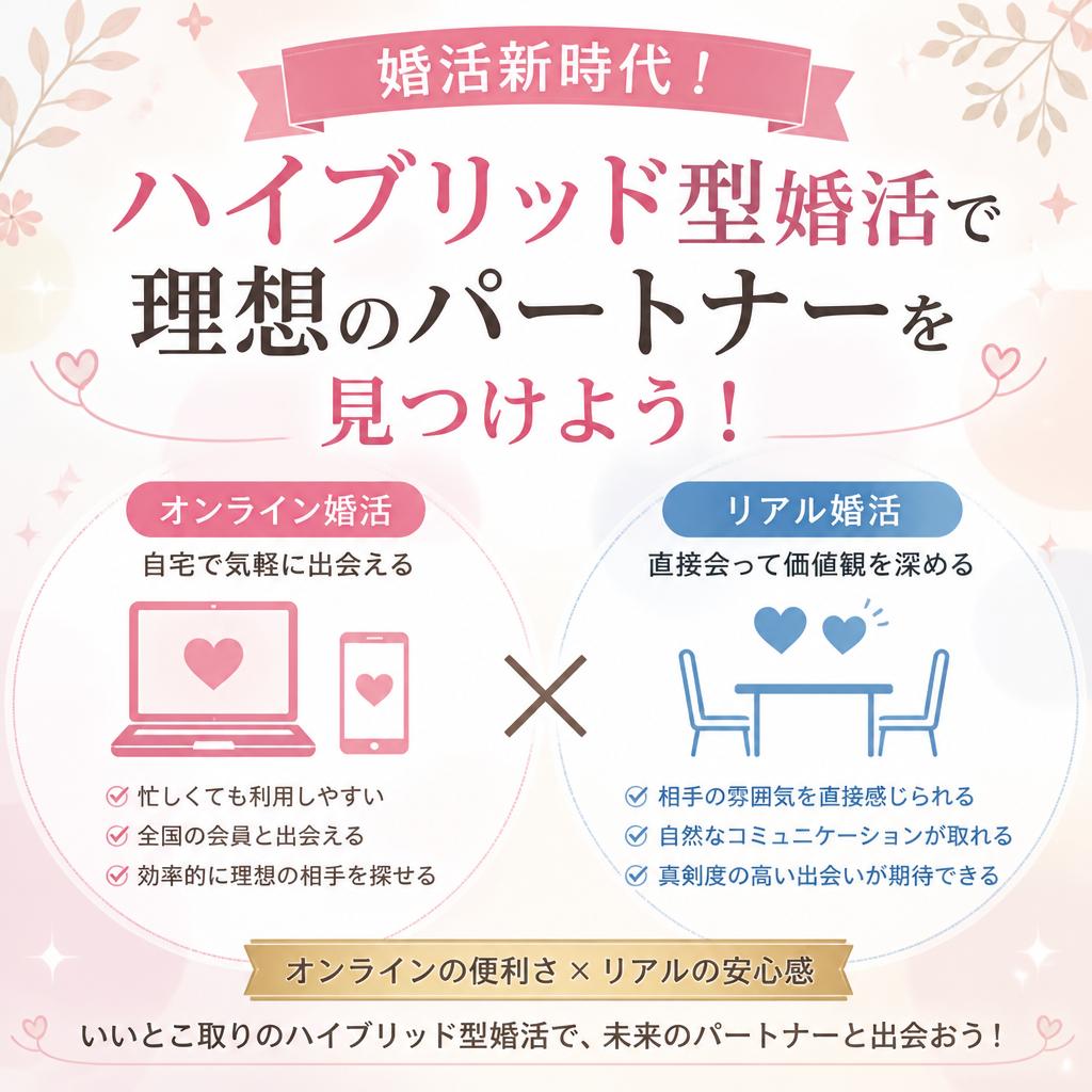 婚活新時代！ハイブリッド型婚活で理想のパートナーを見つけよう！