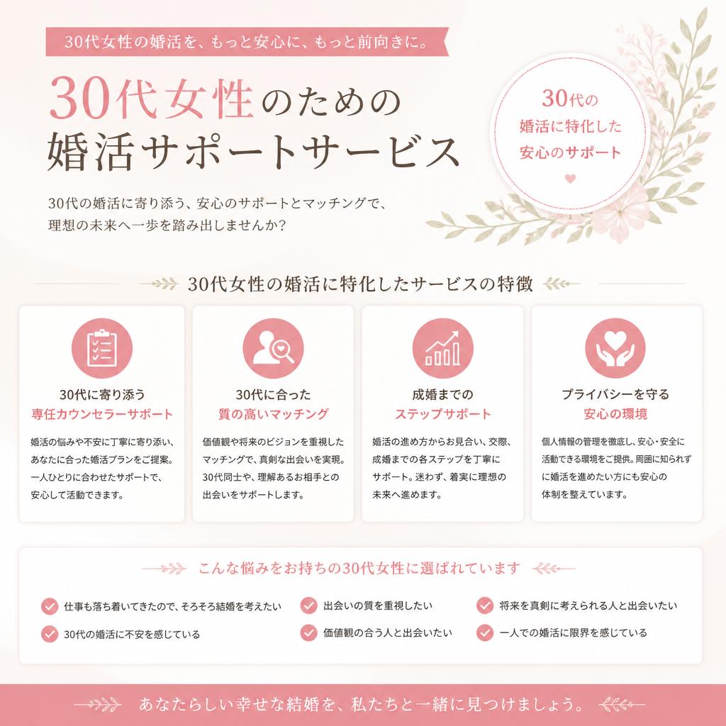 30代女性のための特化型サービス