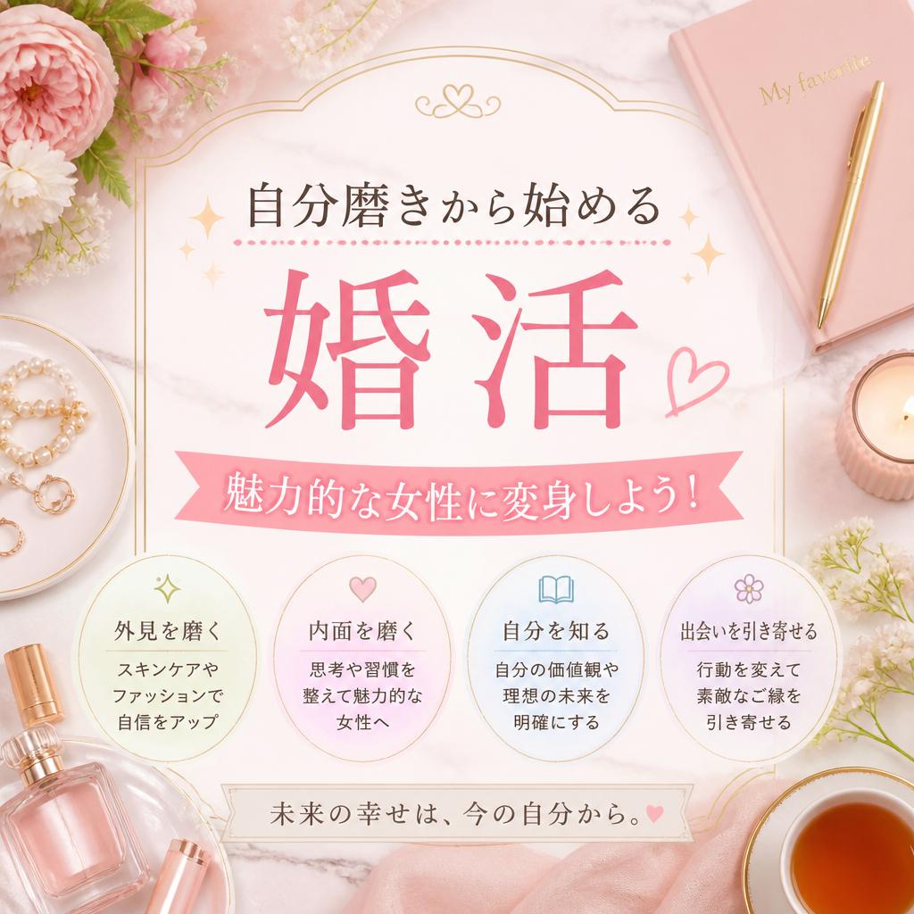 自分磨きから始める婚活。魅力的な女性に変身しよう！