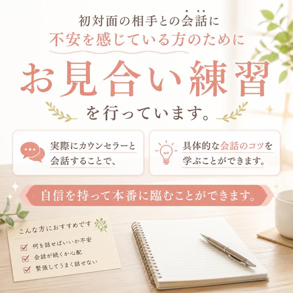 お見合い練習で自信を持つ