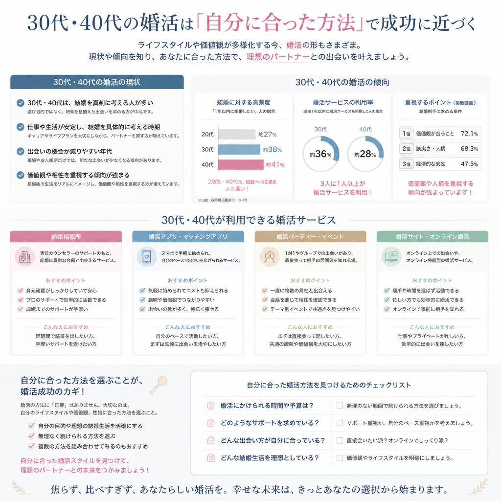 4. 大人の出会い方：30代・40代の婚活事情