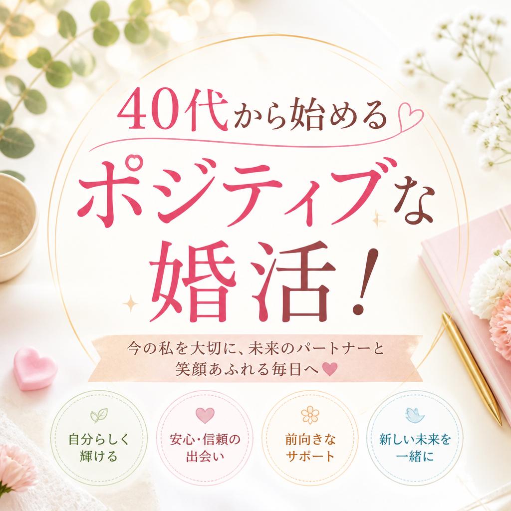 40代から始めるポジティブな婚活！