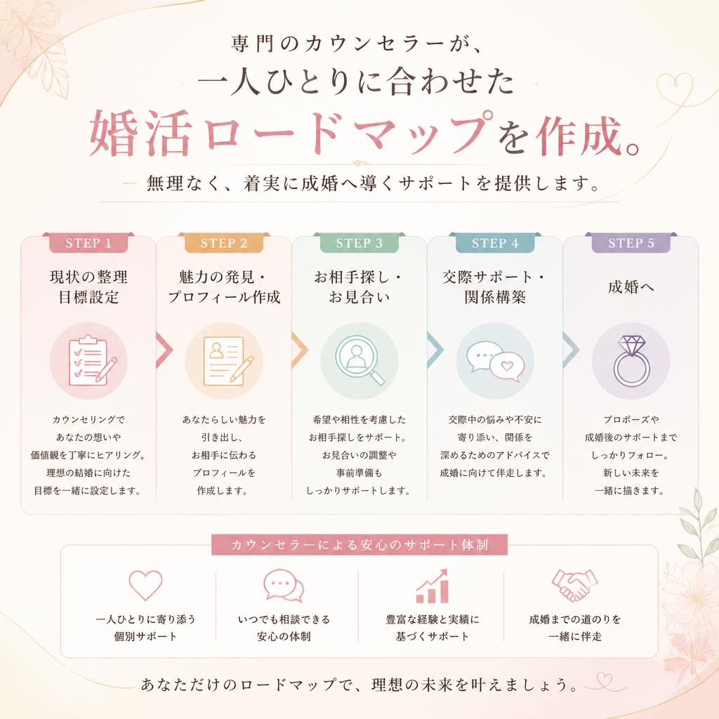 成婚へ向けた計画的なサポート